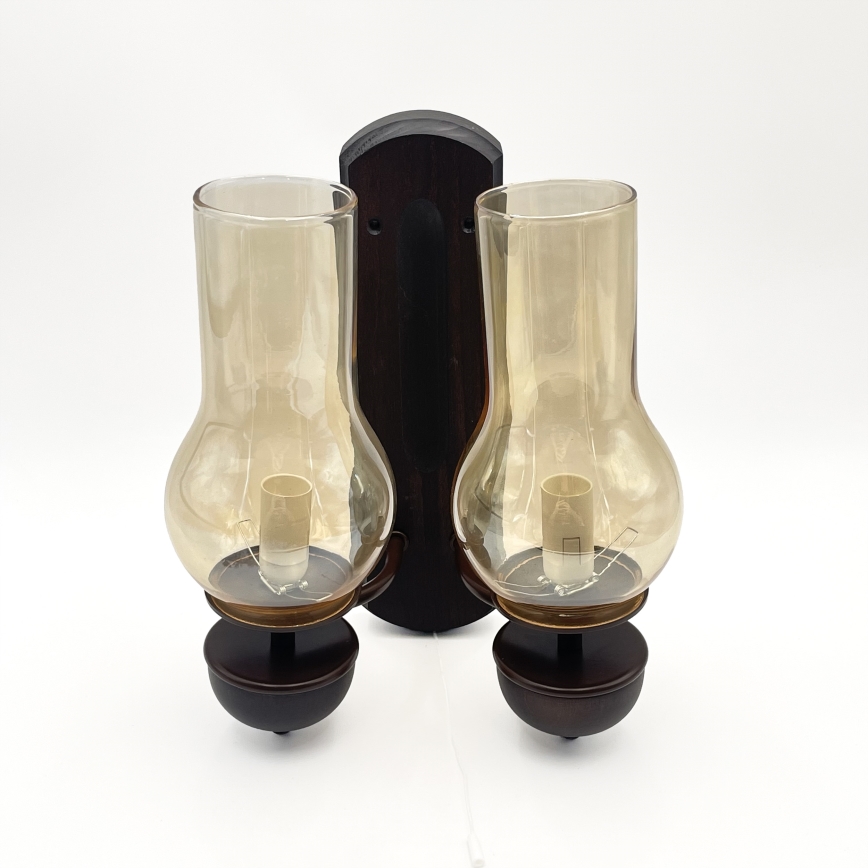 Brilagi - LED Iluminação de parede COTTAGE 2xE14/40W/230V faia/castanho