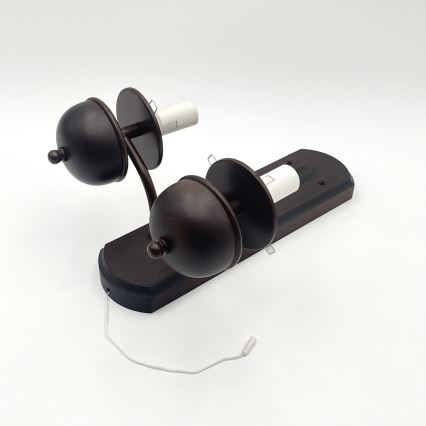 Brilagi - LED Iluminação de parede COTTAGE 2xE14/40W/230V faia/castanho