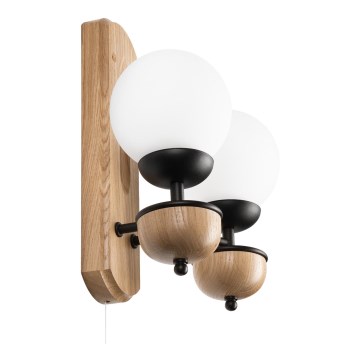 Brilagi - LED Iluminação de parede COTTAGE 2xG9/40W/230V carvalho/branco