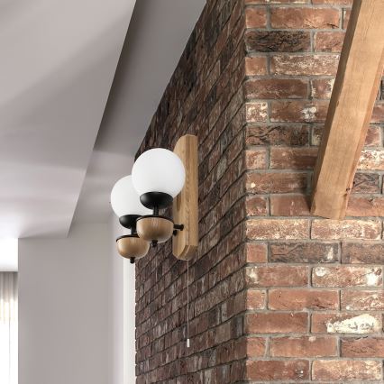 Brilagi - LED Iluminação de parede COTTAGE 2xG9/40W/230V carvalho/branco