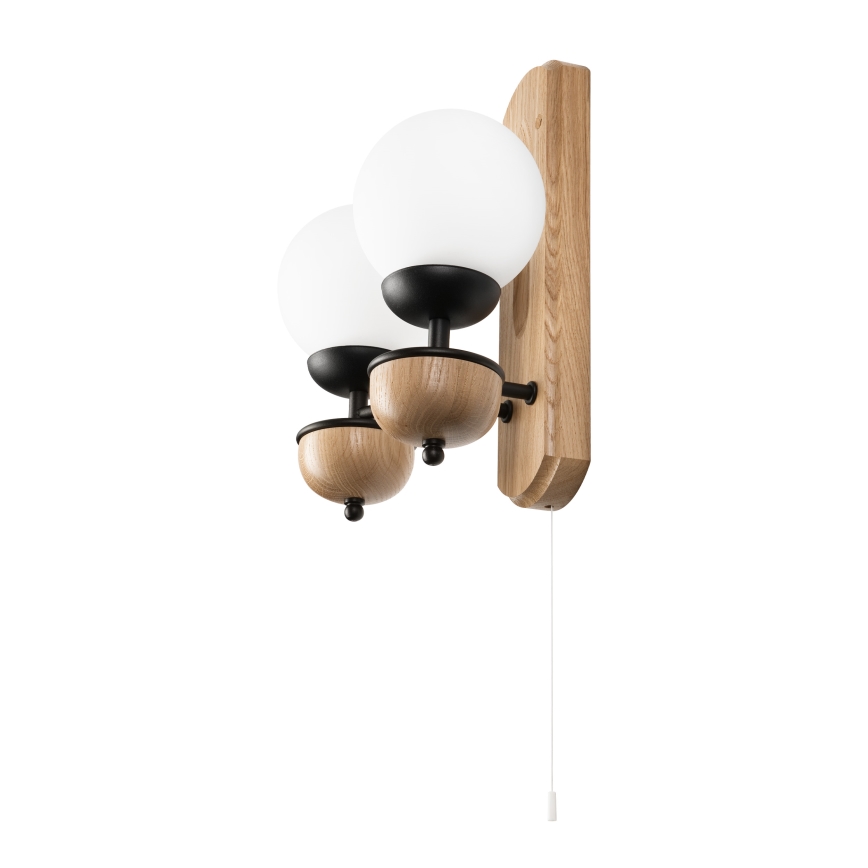 Brilagi - LED Iluminação de parede COTTAGE 2xG9/40W/230V carvalho/branco