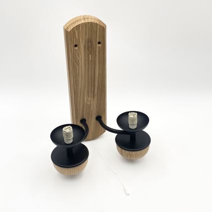 Brilagi - LED Iluminação de parede COTTAGE 2xG9/40W/230V carvalho/branco