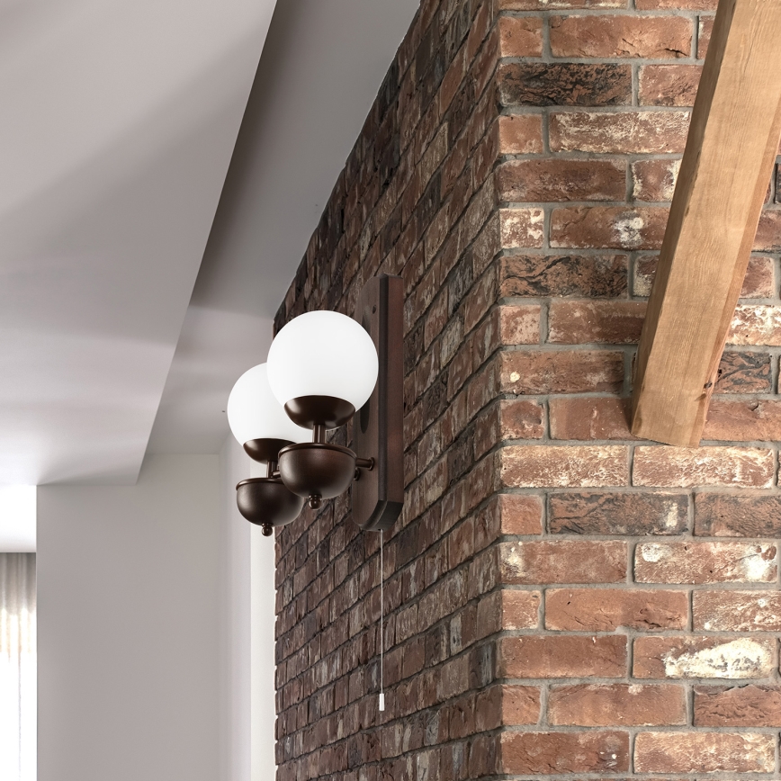 Brilagi - LED Iluminação de parede COTTAGE 2xG9/40W/230V faia/branco