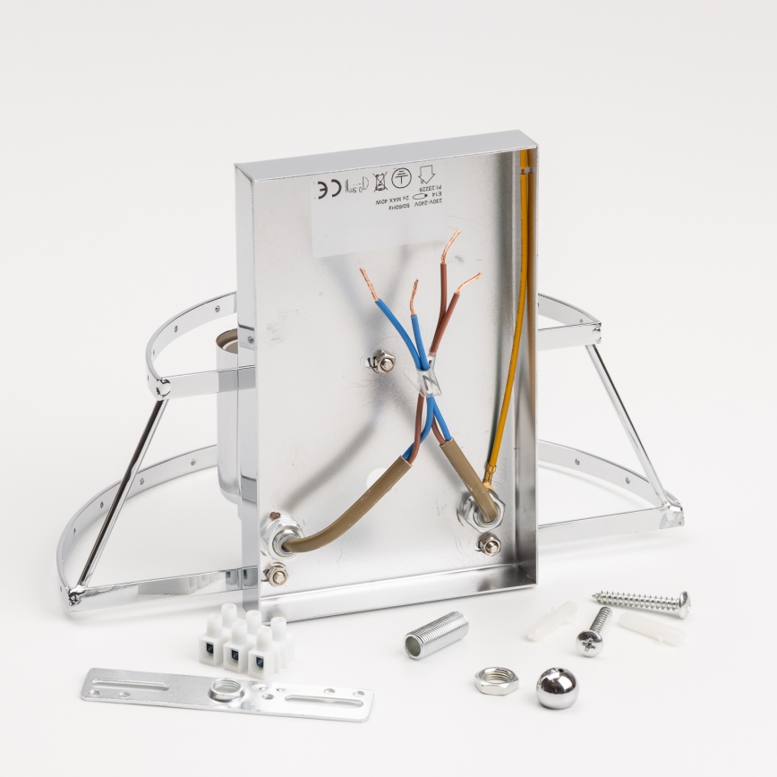 Brilagi - LED Iluminação de parede de cristal MOZART 2xE14/40W/230V cromado brilhante