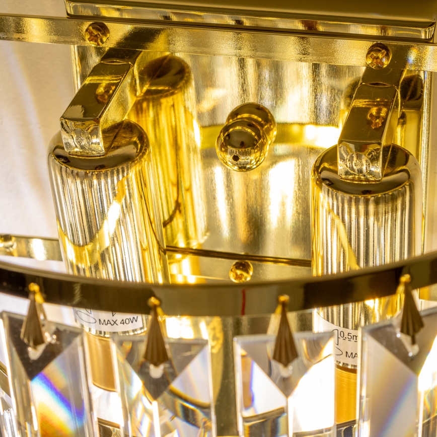 Brilagi - LED Iluminação de parede de cristal MOZART 2xE14/40W/230V dourado