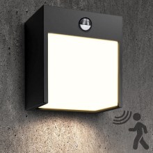 Brilagi - LED Iluminação de parede exterior com sensor TERNI LED/12W/230V IP44