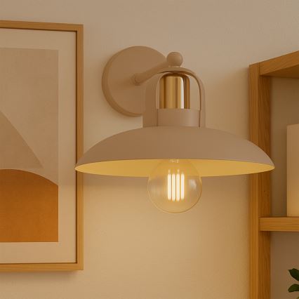 Brilagi - LED Iluminação de parede FLAMENGO 1xE27/60W/230V bege