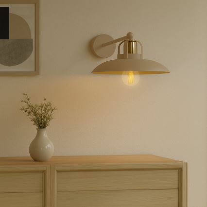 Brilagi - LED Iluminação de parede FLAMENGO 1xE27/60W/230V bege