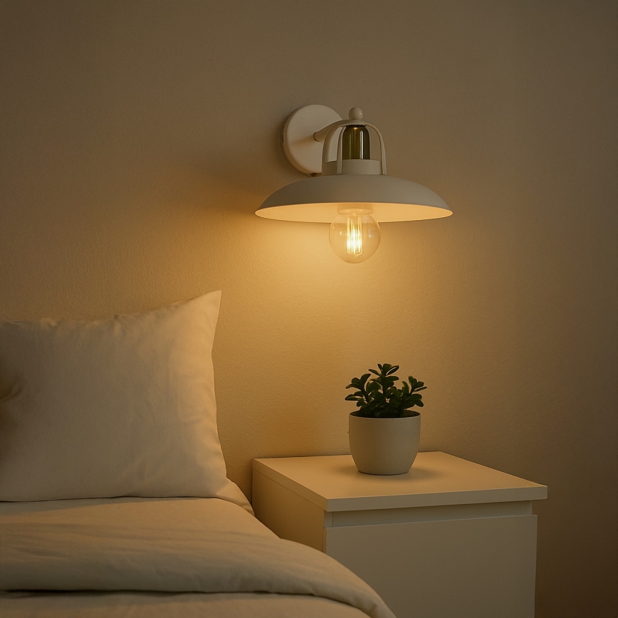 Brilagi - LED Iluminação de parede FLAMENGO 1xE27/60W/230V branco