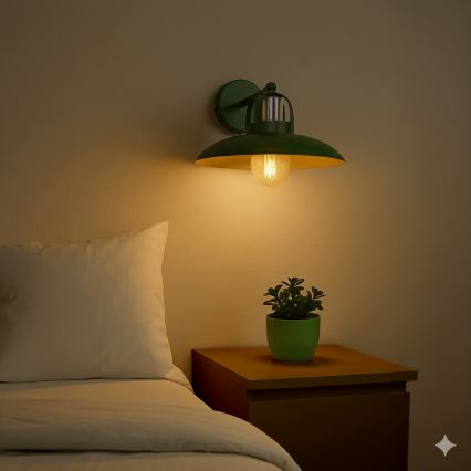 Brilagi - LED Iluminação de parede FLAMENGO 1xE27/60W/230V verde