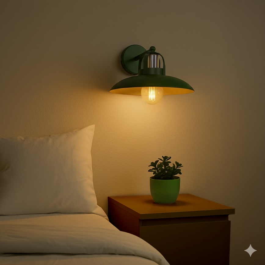 Brilagi - LED Iluminação de parede FLAMENGO 1xE27/60W/230V verde