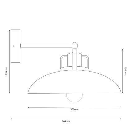 Brilagi - LED Iluminação de parede FLAMENGO 1xE27/60W/230V verde