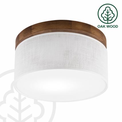 Brilagi - LED Iluminação de teto BELLADONNA 1xE27/15W/230V diâmetro 30 cm branco/carvalho cereja