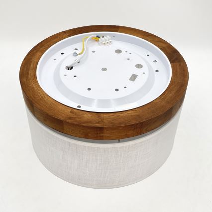 Brilagi - LED Iluminação de teto BELLADONNA 1xE27/15W/230V diâmetro 30 cm branco/carvalho cereja