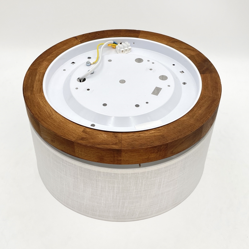 Brilagi - LED Iluminação de teto BELLADONNA 1xE27/15W/230V diâmetro 30 cm branco/carvalho cereja