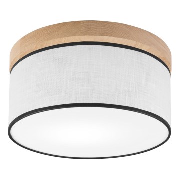 Brilagi - LED Iluminação de teto BELLADONNA 1xE27/15W/230V diâmetro 30 cm branco/carvalho