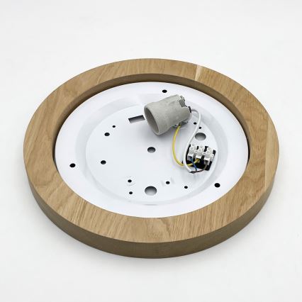 Brilagi - LED Iluminação de teto BELLADONNA 1xE27/15W/230V diâmetro 30 cm branco/carvalho