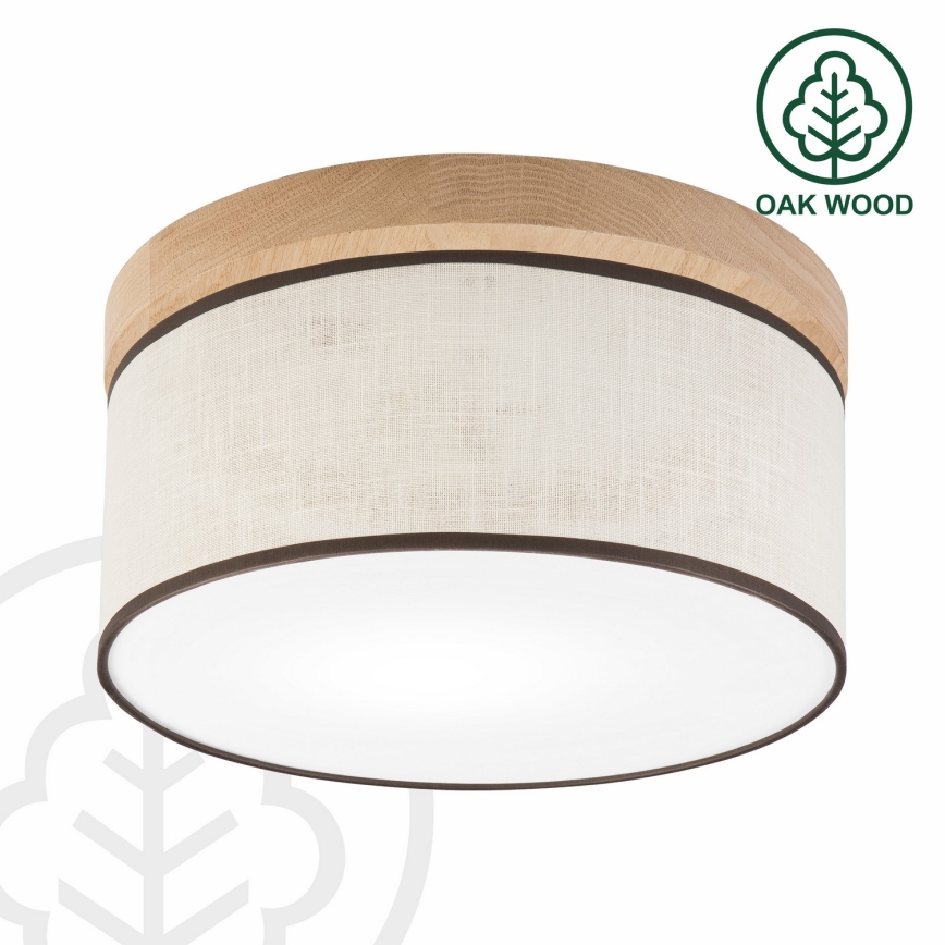 Brilagi - LED Iluminação de teto BELLADONNA 1xE27/15W/230V diâmetro 30 cm creme/carvalho