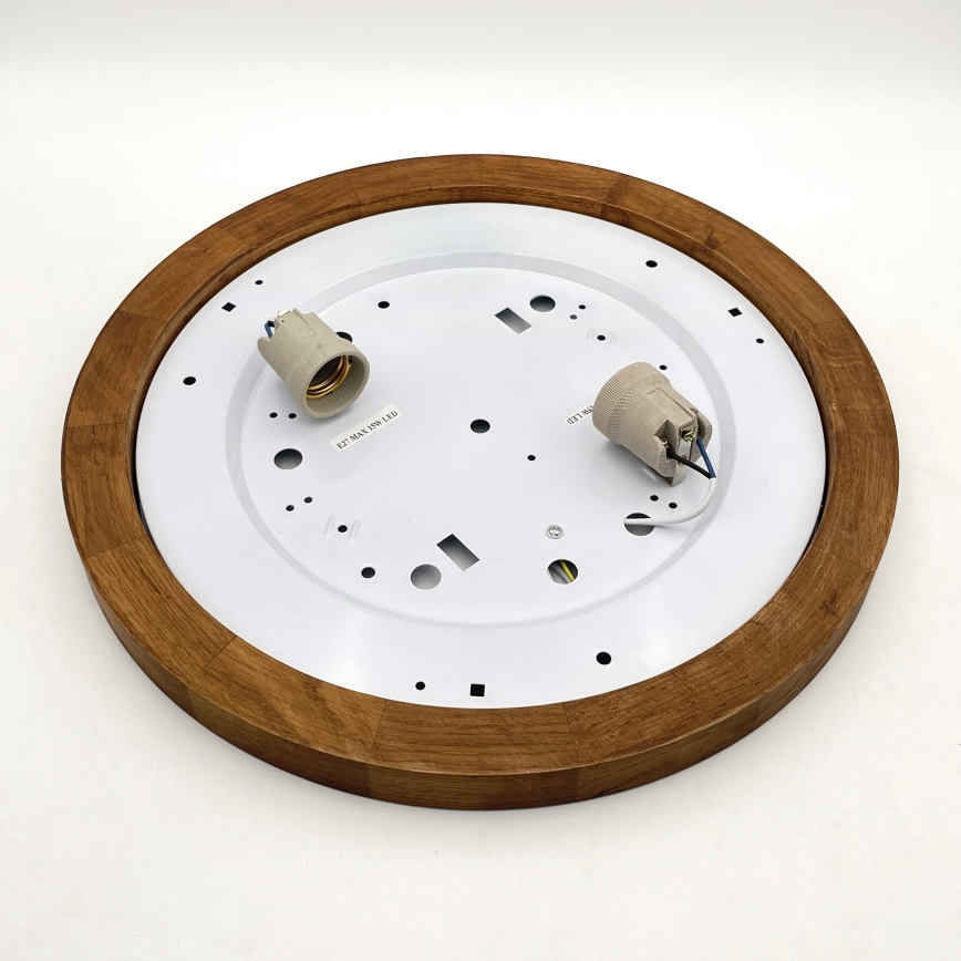 Brilagi - LED Iluminação de teto BELLADONNA 2xE27/15W/230V diâmetro 40 cm branco/carvalho cereja