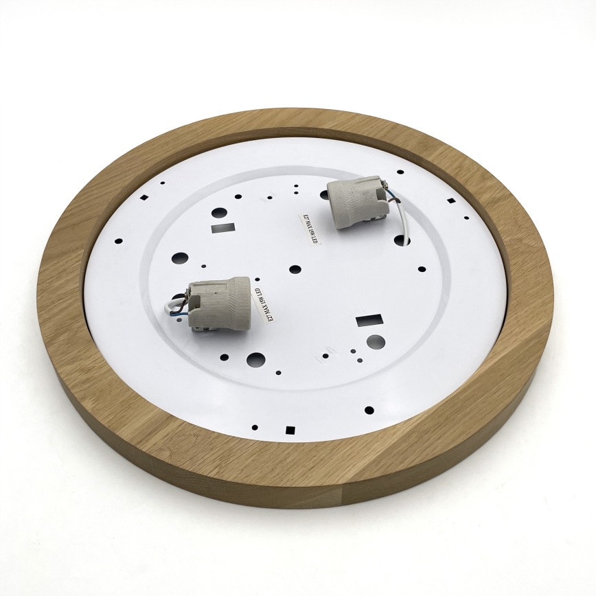 Brilagi - LED Iluminação de teto BELLADONNA 2xE27/15W/230V diâmetro 40 cm branco/carvalho