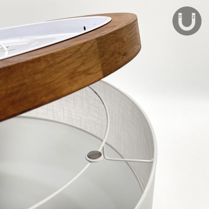 Brilagi - LED Iluminação de teto BELLADONNA 3xE27/15W/230V diâmetro 50 cm branco/carvalho cereja