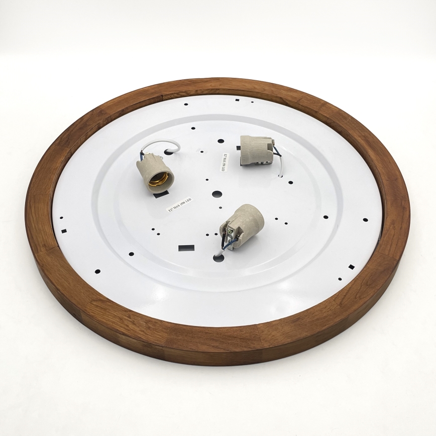 Brilagi - LED Iluminação de teto BELLADONNA 3xE27/15W/230V diâmetro 50 cm branco/carvalho cereja