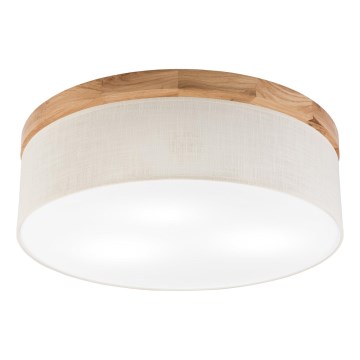 Brilagi - LED Iluminação de teto BELLADONNA 3xE27/15W/230V diâmetro 50 cm creme/carvalho