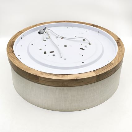 Brilagi - LED Iluminação de teto BELLADONNA 3xE27/15W/230V diâmetro 50 cm creme/carvalho