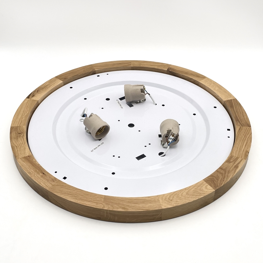 Brilagi - LED Iluminação de teto BELLADONNA 3xE27/15W/230V diâmetro 50 cm creme/carvalho