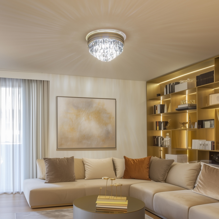 Brilagi - LED Iluminação de teto de cristal VELURE 5xE14/40W/230V dourado