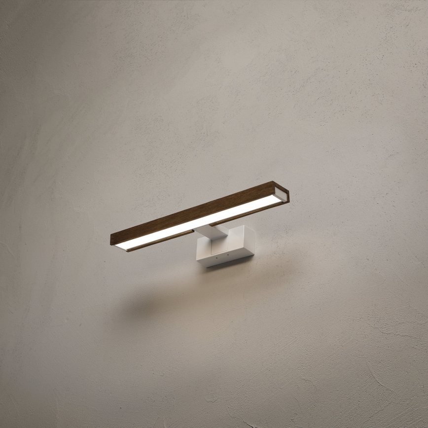 Brilagi - Iluminação LED para espelho de casa de banho 3 em 1 WOODY MIRROR LED/8W/230V 40 cm IP44 branco/carvalho