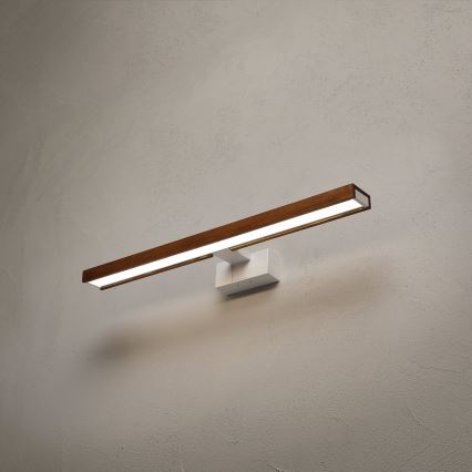 Brilagi - Iluminação LED 3 em 1 para espelho de casa de banho WOODY MIRROR LED/12W/230V 60 cm IP44 branco/carvalho-cerejeira