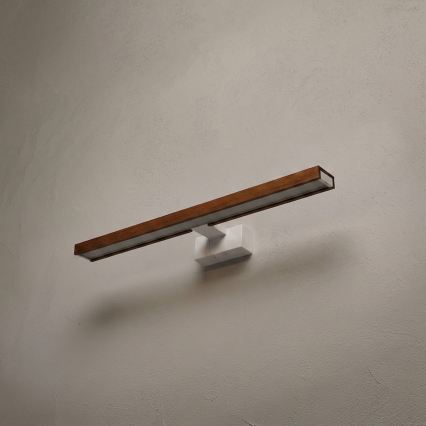 Brilagi - Iluminação LED 3 em 1 para espelho de casa de banho WOODY MIRROR LED/12W/230V 60 cm IP44 branco/carvalho-cerejeira