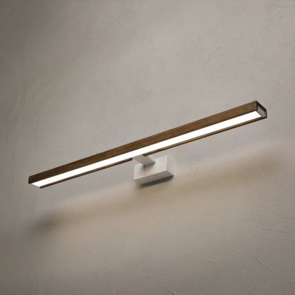 Brilagi - Iluminação LED para espelho de casa de banho 3 em 1 WOODY MIRROR LED/15W/230V 80 cm IP44 branco/carvalho nogueira
