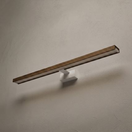 Brilagi - Iluminação LED para espelho de casa de banho 3 em 1 WOODY MIRROR LED/15W/230V 80 cm IP44 branco/carvalho nogueira