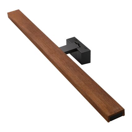 Brilagi - Iluminação LED para espelho de casa de banho 3 em 1 WOODY MIRROR LED/15W/230V 80 cm IP44 preto/carvalho cerejeira