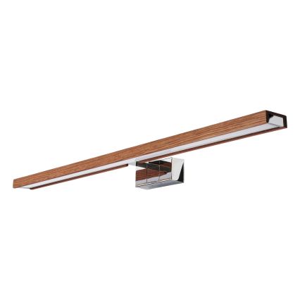 BRILAGI - Iluminação LED para espelho de casa de banho 3 em 1 WOODY MIRROR LED/15W/230V 80 cm IP44 cromado brilhante/cerejeira