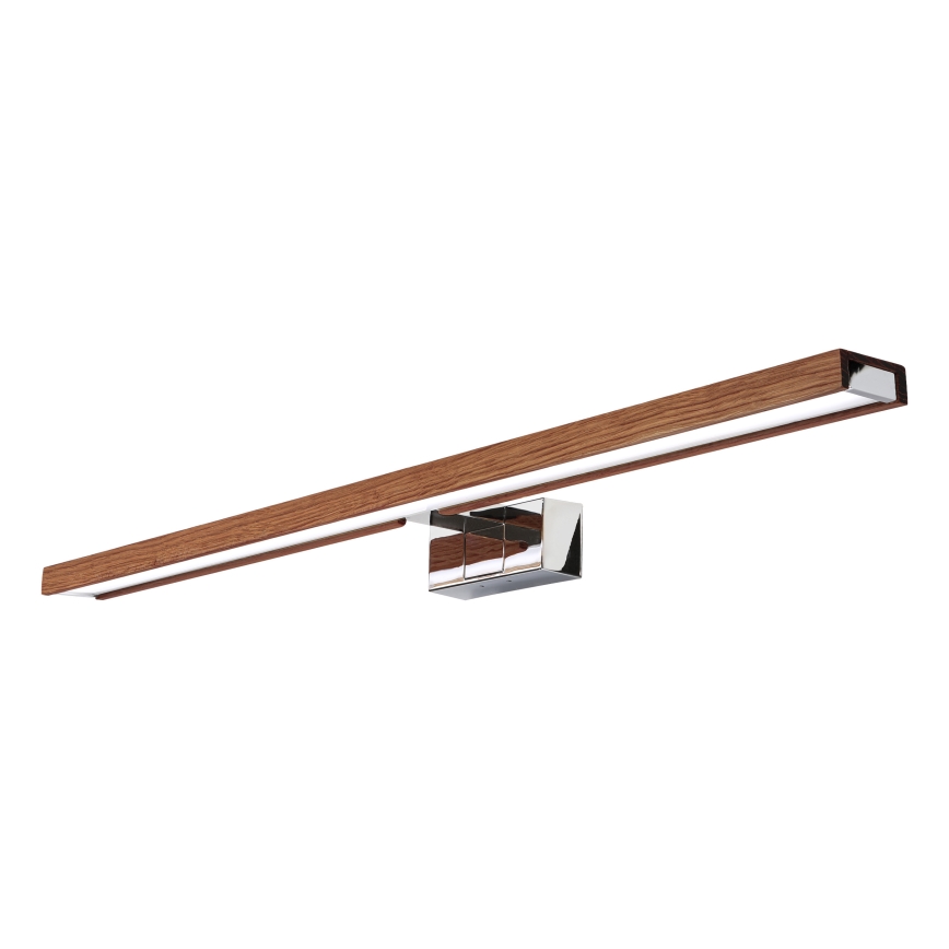 BRILAGI - Iluminação LED para espelho de casa de banho 3 em 1 WOODY MIRROR LED/15W/230V 80 cm IP44 cromado brilhante/cerejeira