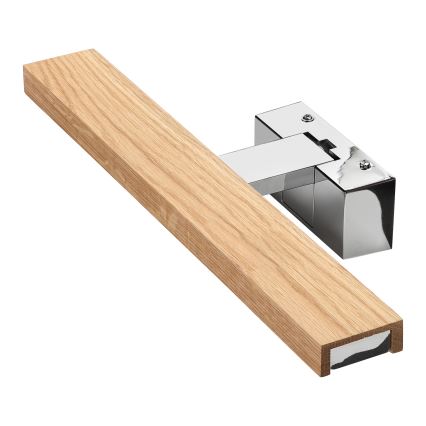 Brilagi - Iluminação LED 3 em 1 para espelho de casa de banho WOODY MIRROR LED/8W/230V 40 cm IP44 cromado brilhante/carvalho