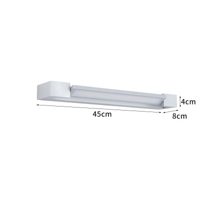 Brilagi - Iluminação LED para espelho de casa de banho AQUA LINE LED/12W/230V 45 cm IP44 cromo mate CRI 90