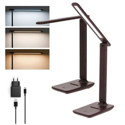 Brilagi - Candeeiro de mesa LED dimerizável MODO LED/7W/230V 3000/4000/6500K castanho