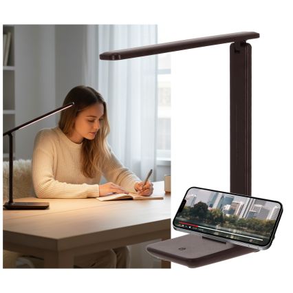 Brilagi - Candeeiro de mesa LED dimerizável MODO LED/7W/230V 3000/4000/6500K castanho