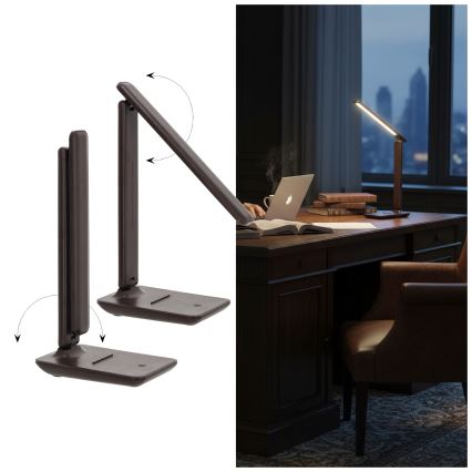 Brilagi - Candeeiro de mesa LED dimerizável MODO LED/7W/230V 3000/4000/6500K castanho