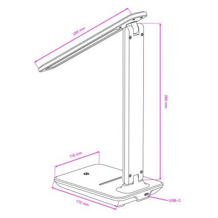 Brilagi - Candeeiro de mesa LED dimerizável MODO LED/7W/230V 3000/4000/6500K castanho