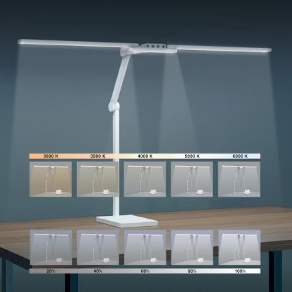 Brilagi - Lâmpada de mesa LED tátil dimerizável VARIO LED/24W/230V 3000-6500K CRI 92 branca