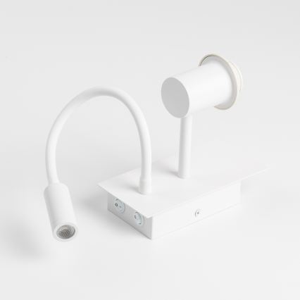 Brilagi - Aplique de parede flexível LED NUBILA 1xE27/25W/230V + LED/3W branco/amarelo