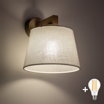 BRILAGI - LED Lâmpada de parede LATTE SABIA 1xE27/15W/230V pinho/branco