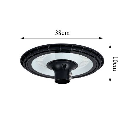 Brilagi - Lâmpada LED de rua para exterior com poste de 4 m URBANSPARK LED/120W/230V preta IP65