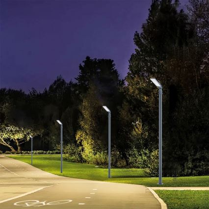 Brilagi - Candeeiro de rua LED para exterior com poste de 3 m e braço articulado URBANLIGHT LED/50W/230V antracite IP65