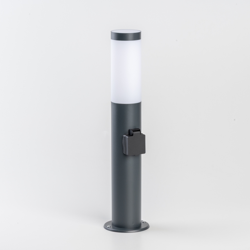 BRILAGI - Lâmpada LED exterior regulável com tomada ELIA 1xE27/6W/230V 2700-6500K IP44 Wi-Fi 50 cm antracite